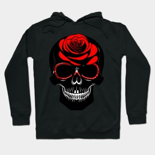 The Skull and the Rose - A Timeless Tale of Mortality and Love Hoodie